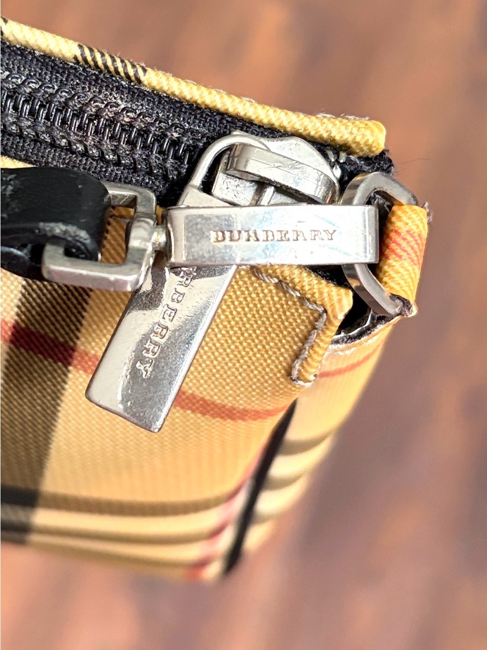 VINTAGE Burberry Bag Beige Nova Check Handbag Y2k 90s Pochette - Picture 4 of 16